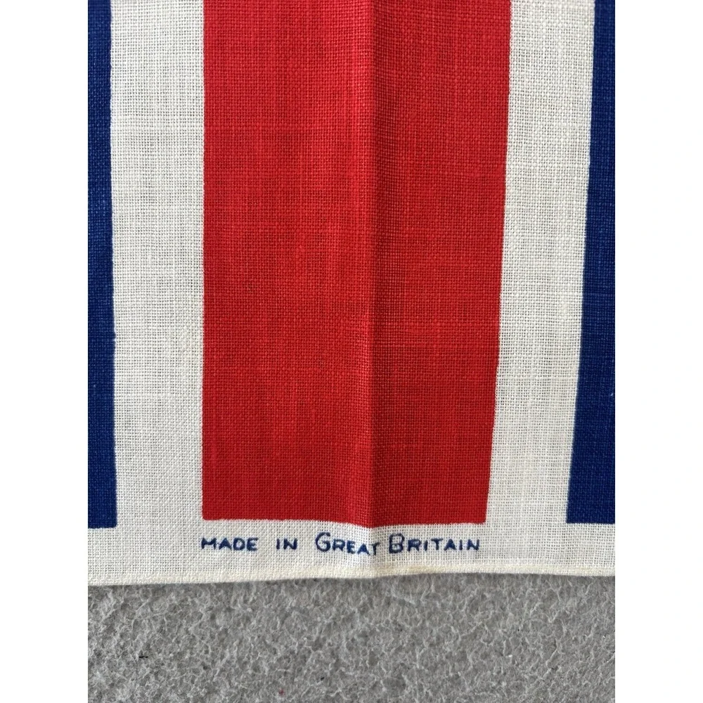 Vintage I'm Backing Britain Tea Towel MCM Kitsch Wall Hanging Union Jack 1960s